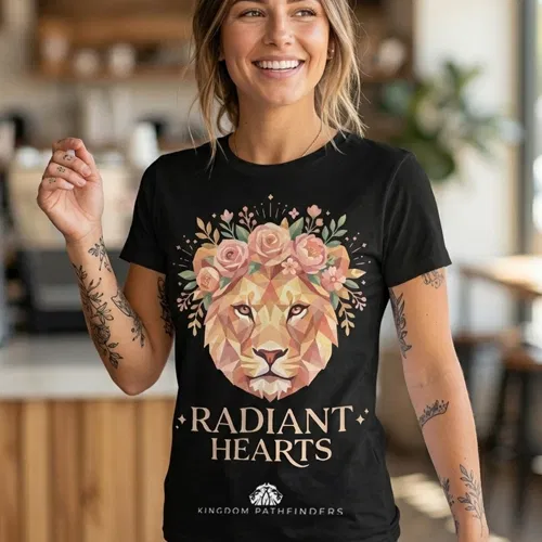 Radiant Hearts faith-inspired graphic tee