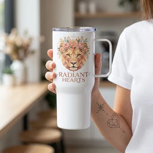 Radiant Hearts signature tumbler